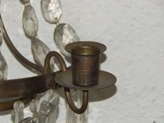1920s Swedish Crystal Wall Candelabra