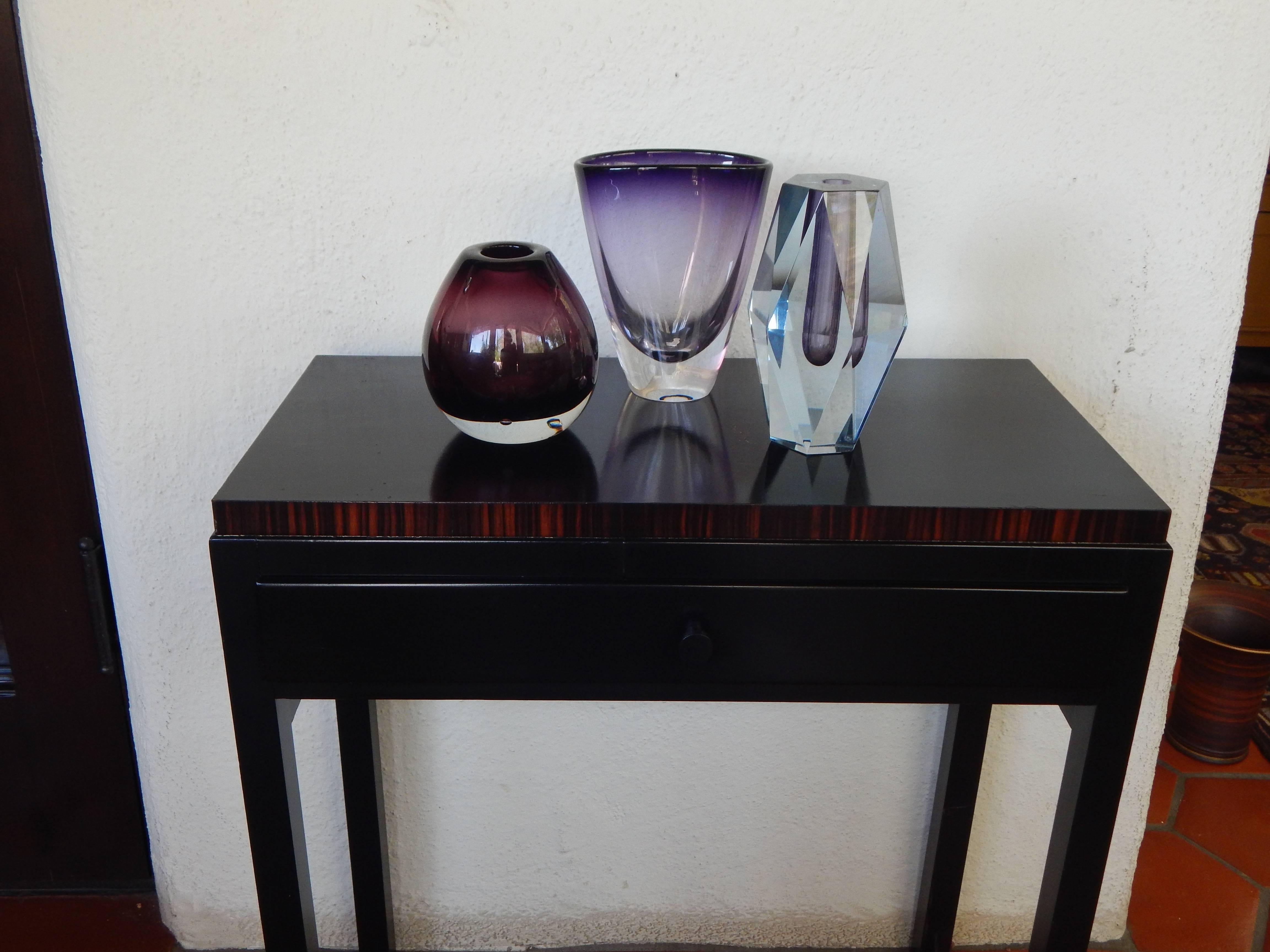 Swedish Mid-Century Modern Glass Vases, Set of Three For Sale 2