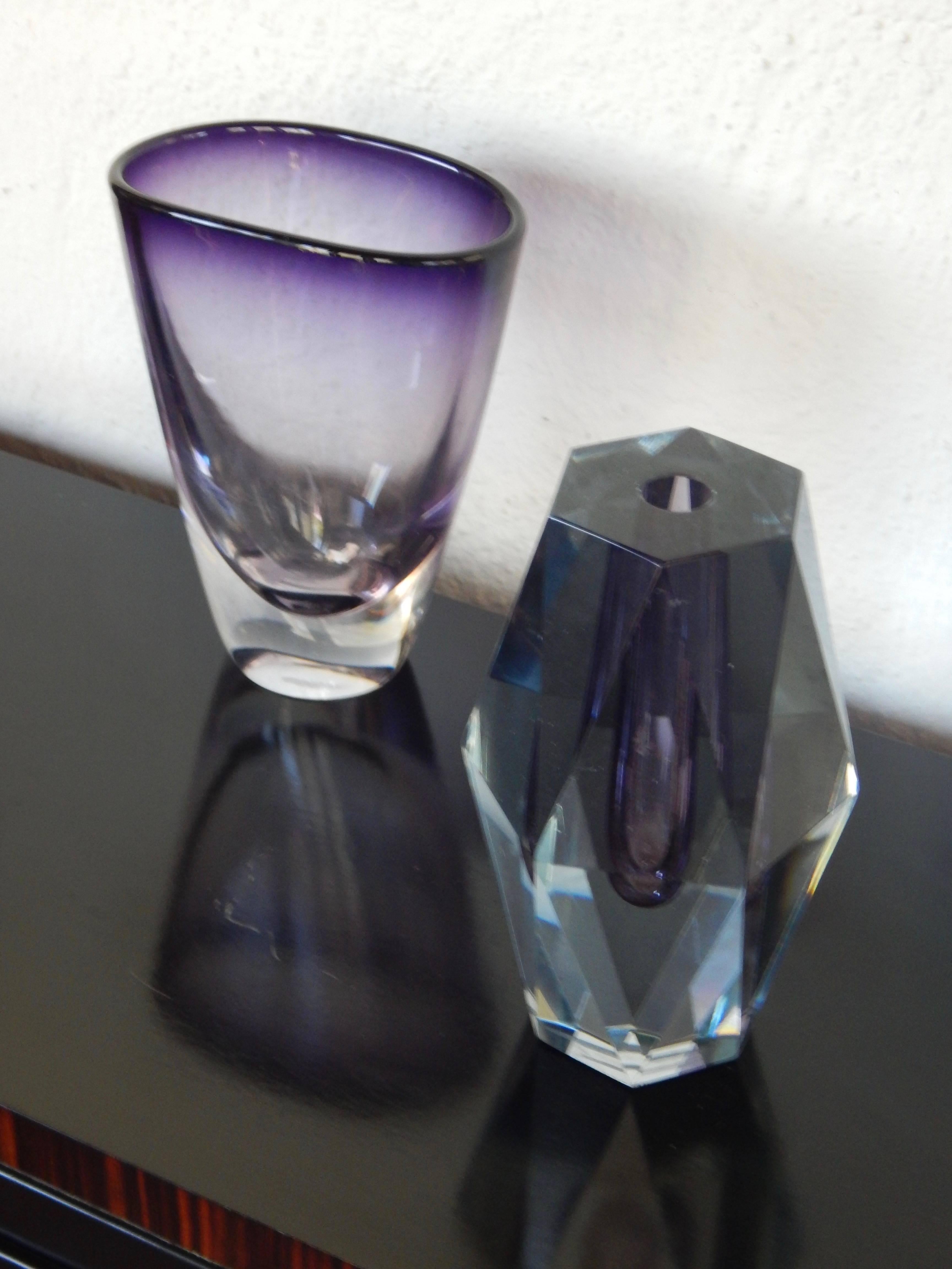 Swedish Mid-Century Modern Glass Vases, Set of Three For Sale 3