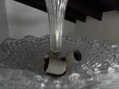 Swedish Mid-Century Modern Hanging Fixture by Orrefors, circa 1950