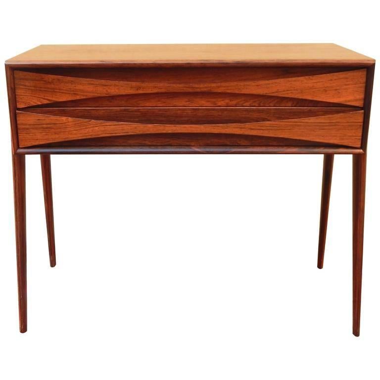 Swedish Mid-Century Modern Mini Chest in Rosewood, circa 1950 For Sale