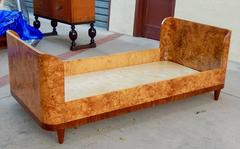 Swedish Art Moderne Daybed in African Walnut, NK Stockholm, 1937