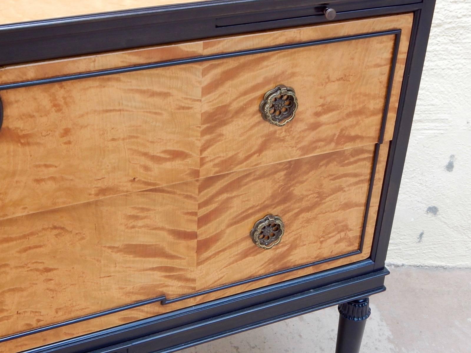 Early 20th Century Biedermeier Revival Chest with Drink Trays, circa 1920