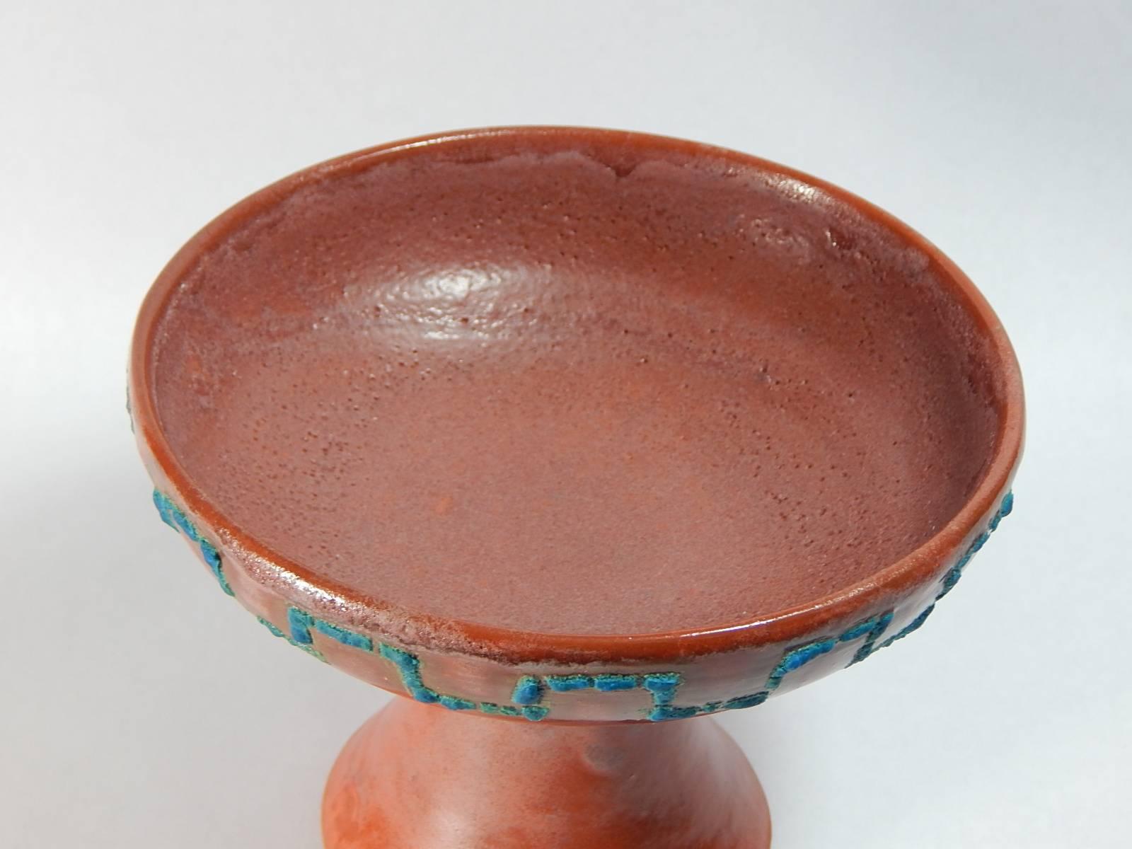 Relicware Earthenware Footed Bowl #65 By Andrew Wilder  In Excellent Condition For Sale In Richmond, VA
