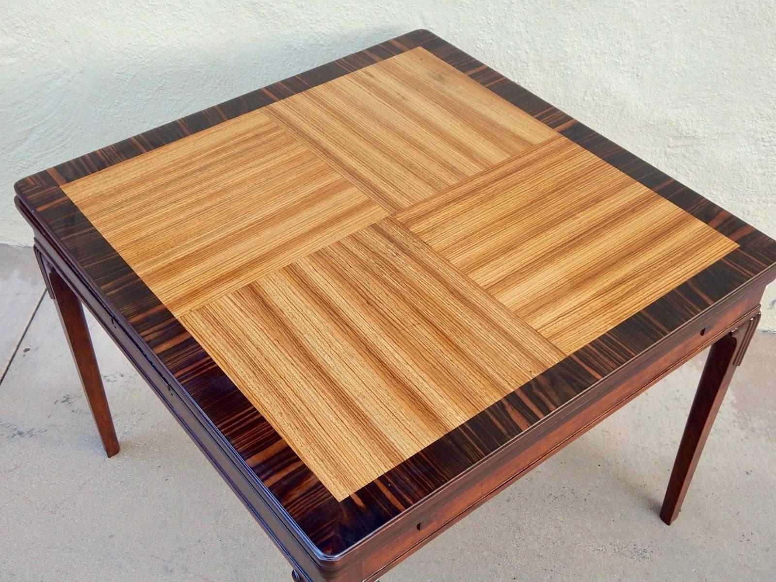 Swedish Art Deco Extendible Side Table by Eric Chambert, circa 1930 In Excellent Condition For Sale In Richmond, VA