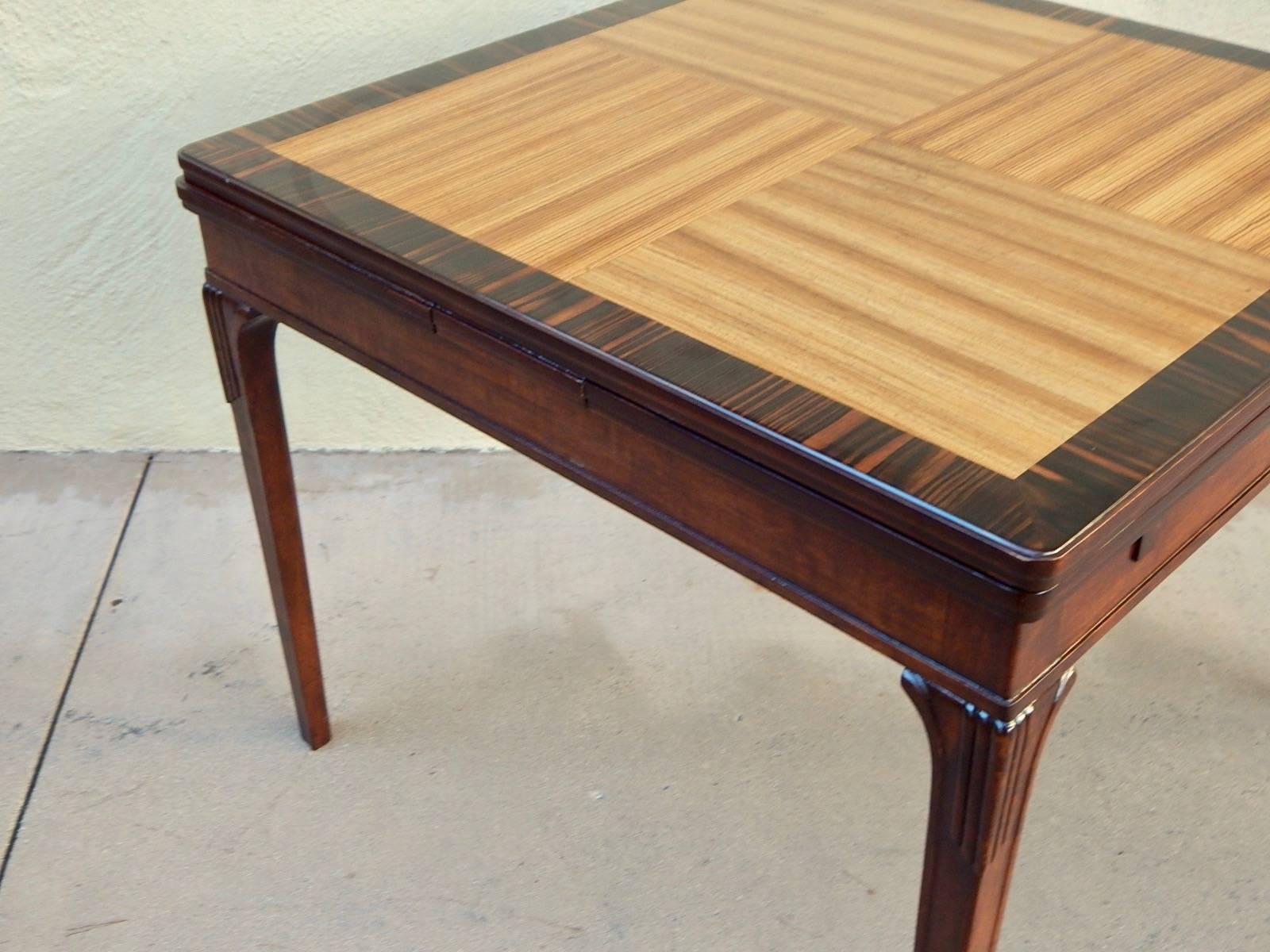 Mid-20th Century Swedish Art Deco Extendible Side Table by Eric Chambert, circa 1930 For Sale