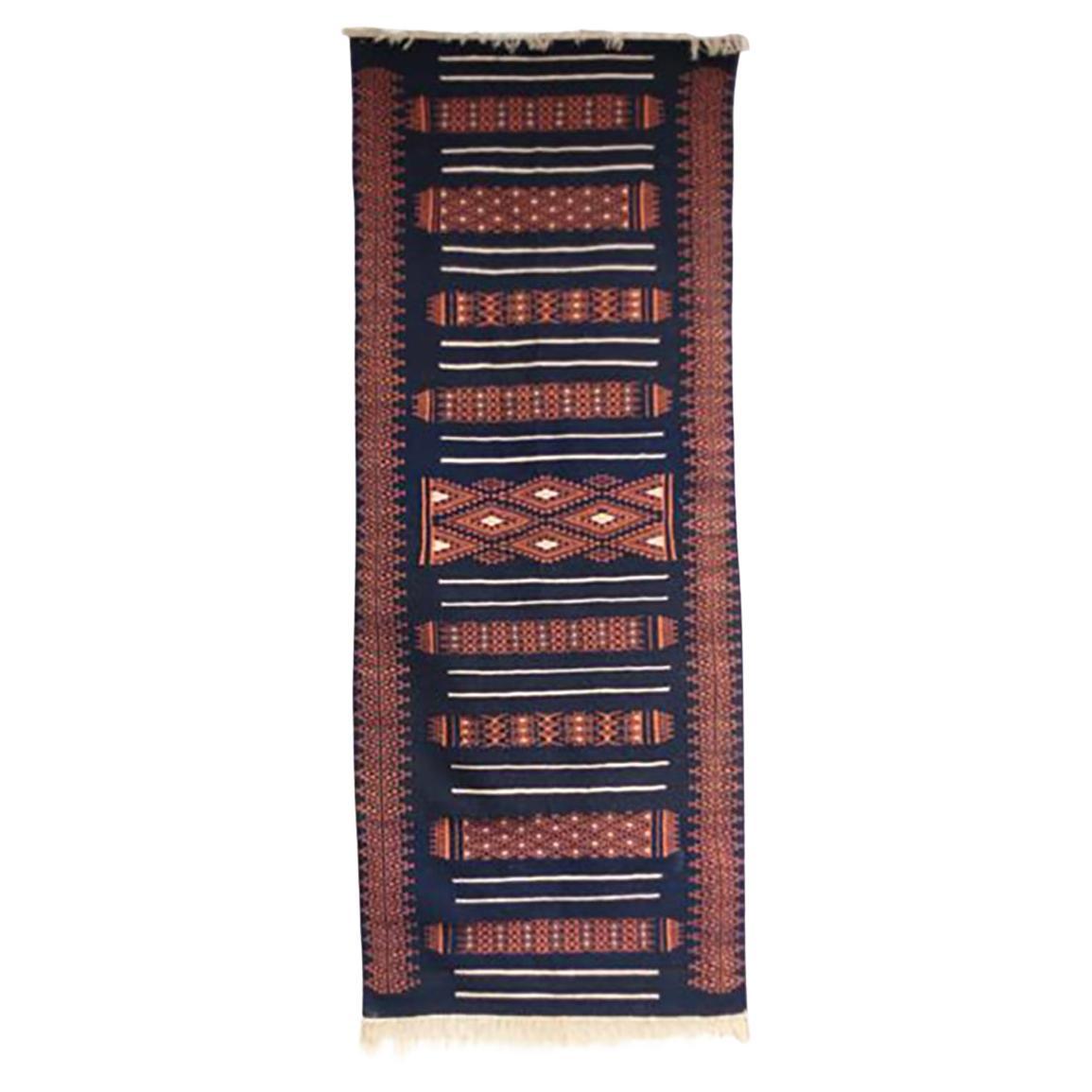 Nordafrikanischer Teppich in Orange und Bernsteinfarbe im Angebot