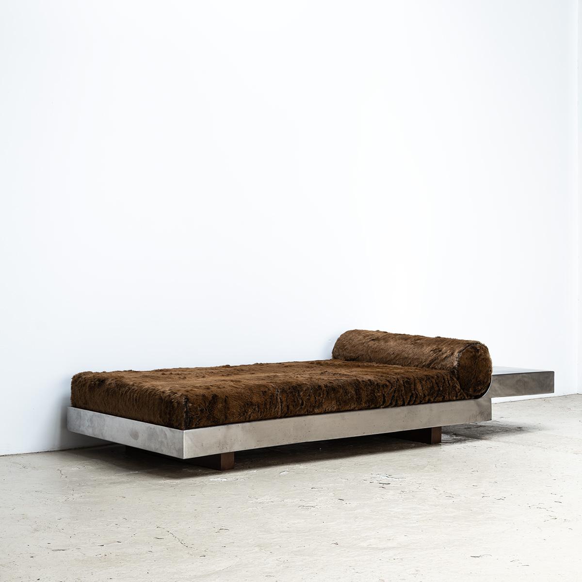 One Arm “Banquet” Bed, Maria Pergay, C. 1967 For Sale