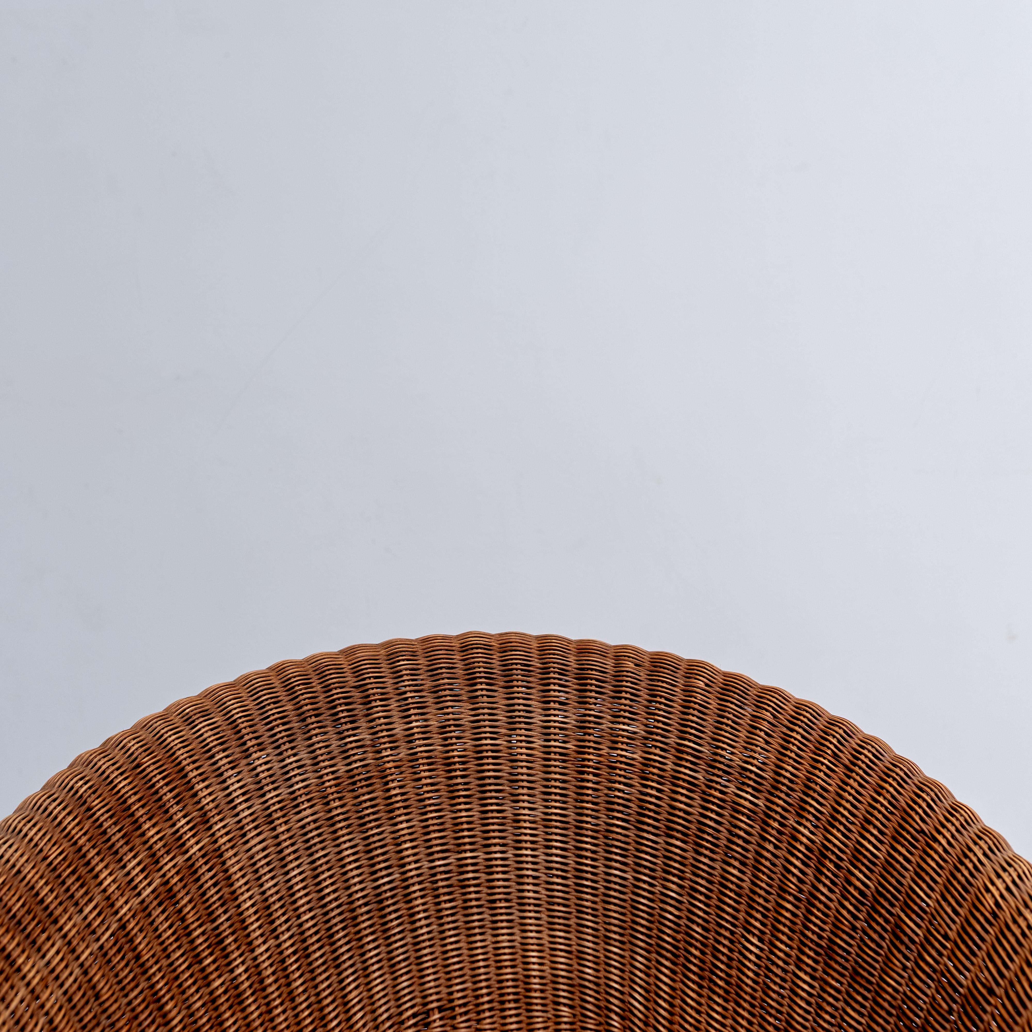 Butaca de ratán de Isamu Kenmochi para Yamakawa Rattan, años 60, Japón en venta 1