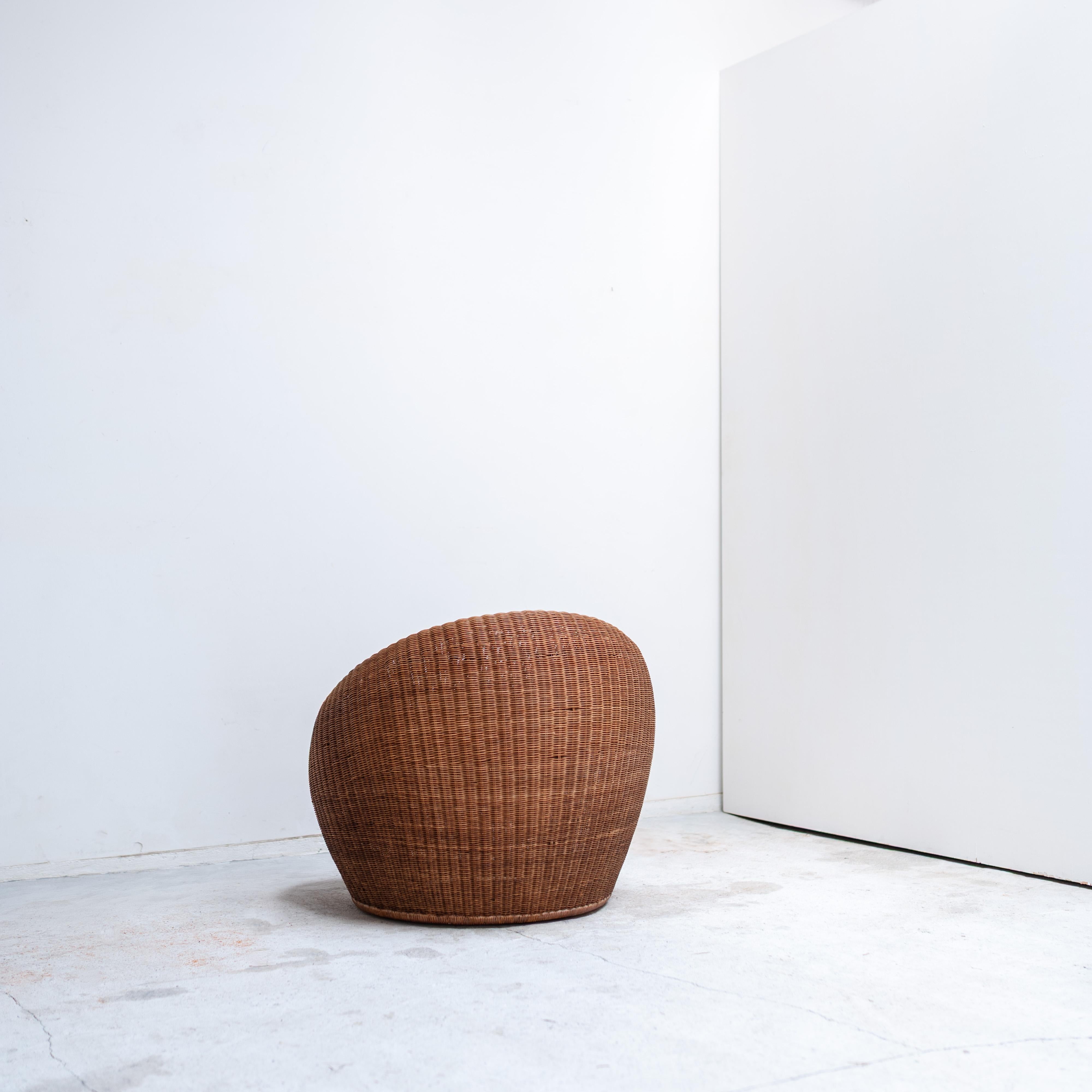 Butaca de ratán de Isamu Kenmochi para Yamakawa Rattan, años 60, Japón Japonés en venta