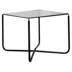Table d'appoint vintage IKEA à plateau en verre, Suède, années 1990