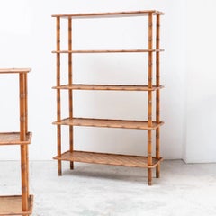 Vintage French Bamboo Open shelf , France, 1980s