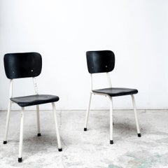Silla escolar vintage, diseño sencillo, años 70