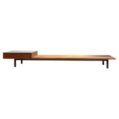 Low bench with drawer by Charlotte Perriand, France, 1950s