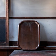 Miroir mural en bois, Japon, années 1920, Wabi-Sabi