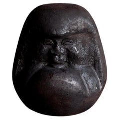 Antique Japanese Daruma Sculpture, Late 19th Century / Mingei Sculpture