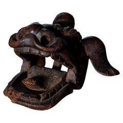 Antique Japanese Koma-Inu Head - Sculpture, 19th Century / Mingei sculpture