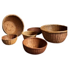 Japanese Handwoven Basket, Kago, Japan, 20th Century