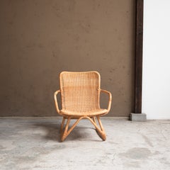 Katsuo Matsumura Rattan Lounge Chair, Japan, 1960s