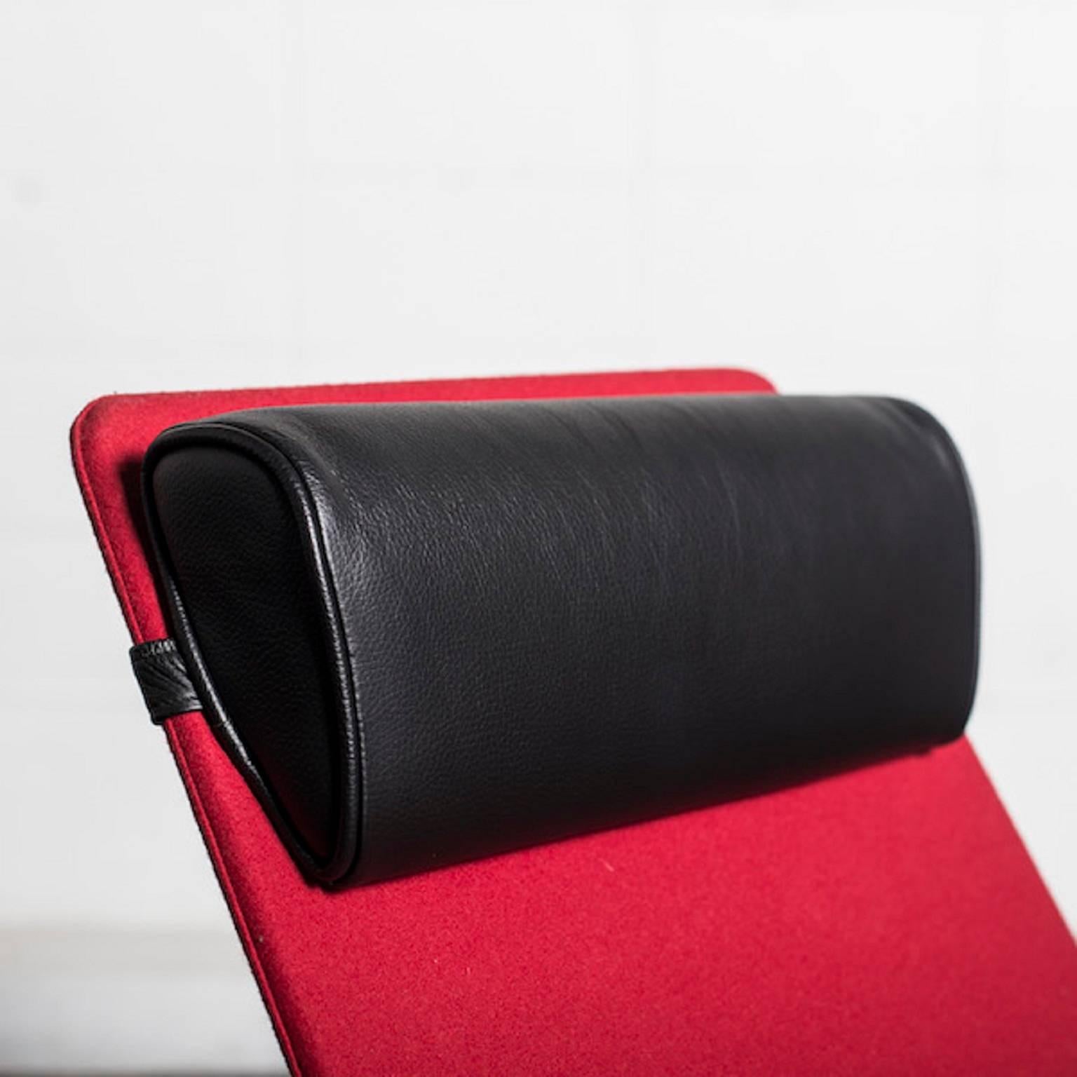 Mid-Century Modern Jean Prouve Red Lounge Chair Model Cité