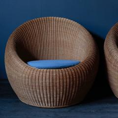 Pair of Isamu Kenmochi Rattan Chairs