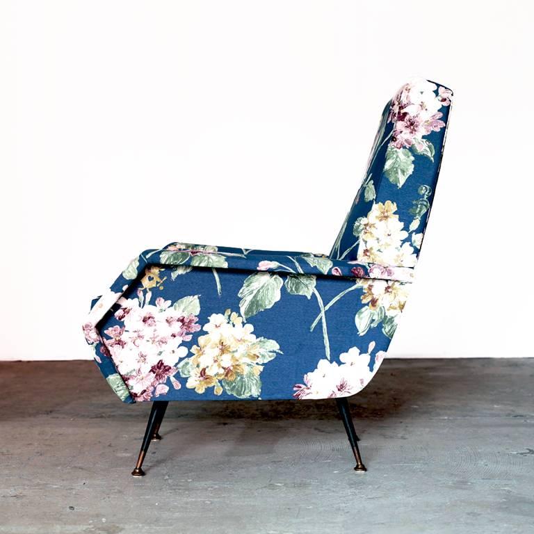 modern floral armchair