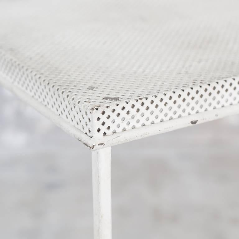 Mid-Century Modern Mathieu Matégot White Side Table