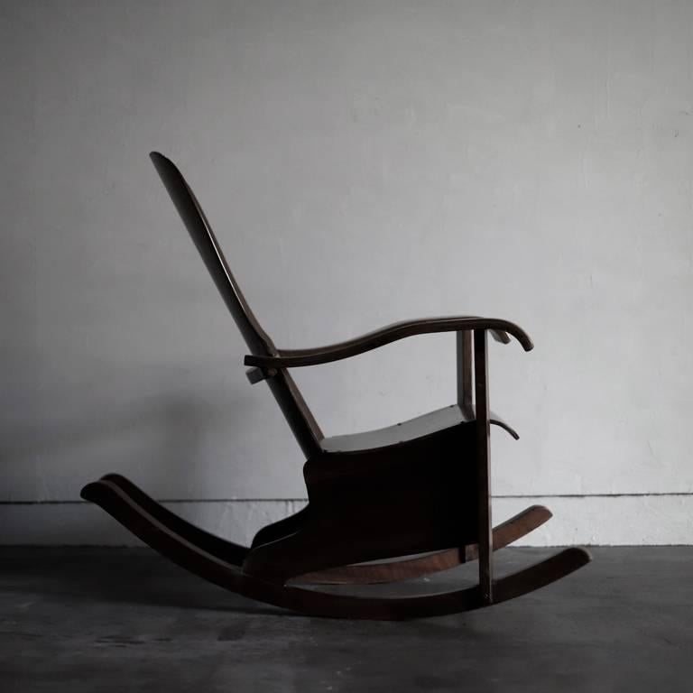 Woodwork Brazilian Rocking Chair by CIMO, 1930s