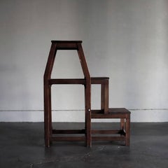 Primitive Three Steps Wood Stand