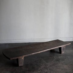 African Hand-Carved Wood Coffee Table