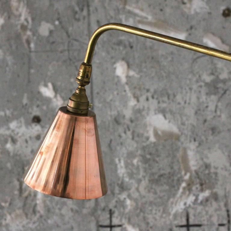 Mid-Century Modern Italian Vintage Stand Lamp with Copper Shade