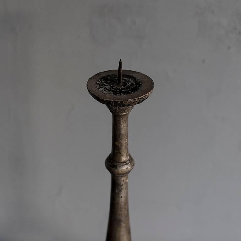 Pair of Antique 19th Candle Stand For Sale at 1stDibs