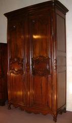 Louis XV Period Solid Walnut Armoire