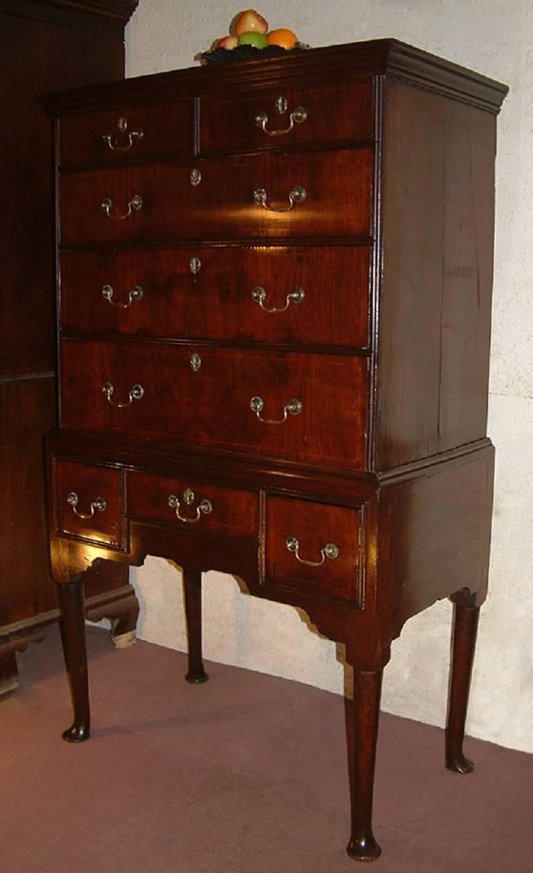 George II Period Walnut Chest on Stand Dating from circa 1750 In Good Condition For Sale In East Sussex, GB