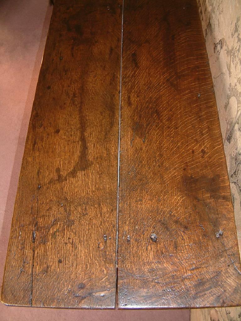 English 17th Century Oak Refectory Supper Dining Table Dating from, circa 1680