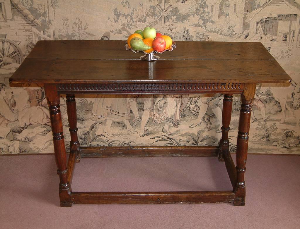 18th Century and Earlier 17th Century Oak Refectory Supper Dining Table Dating from, circa 1680