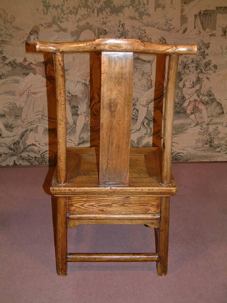 Small Ming Style 19th Possible 18th Century Hardwood Chair In Good Condition For Sale In East Sussex, GB
