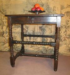 17th Century Oak Side Table Dating from circa 1680