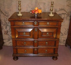 Charles II Period Oak Chest of Drawers, circa 1670