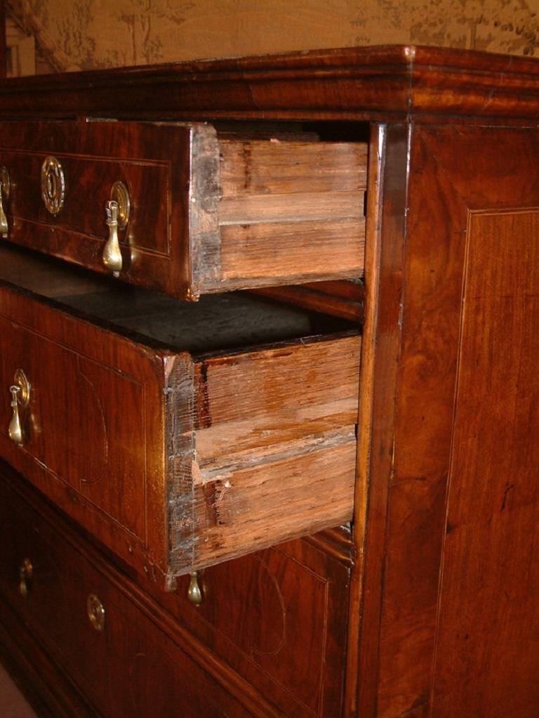 Late 17th Century 17th Century Figured Walnut Chest of Drawers, circa 1690 For Sale