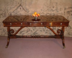 Fine George III Period Rosewood Library Table Dating, circa 1810