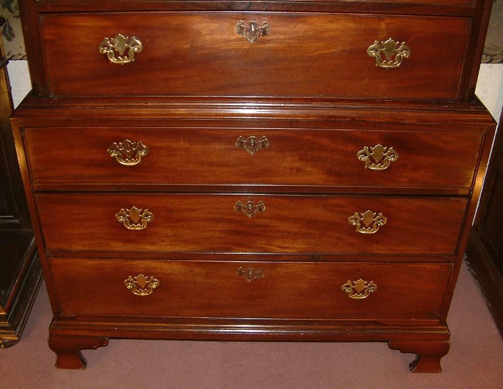 Small George II Mahogany Chest on Chest, Tallboy, circa 1760 For Sale 1