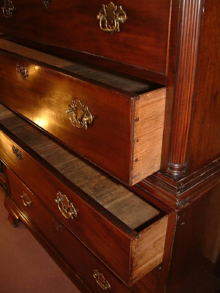 Small George II Mahogany Chest on Chest, Tallboy, circa 1760 For Sale 3