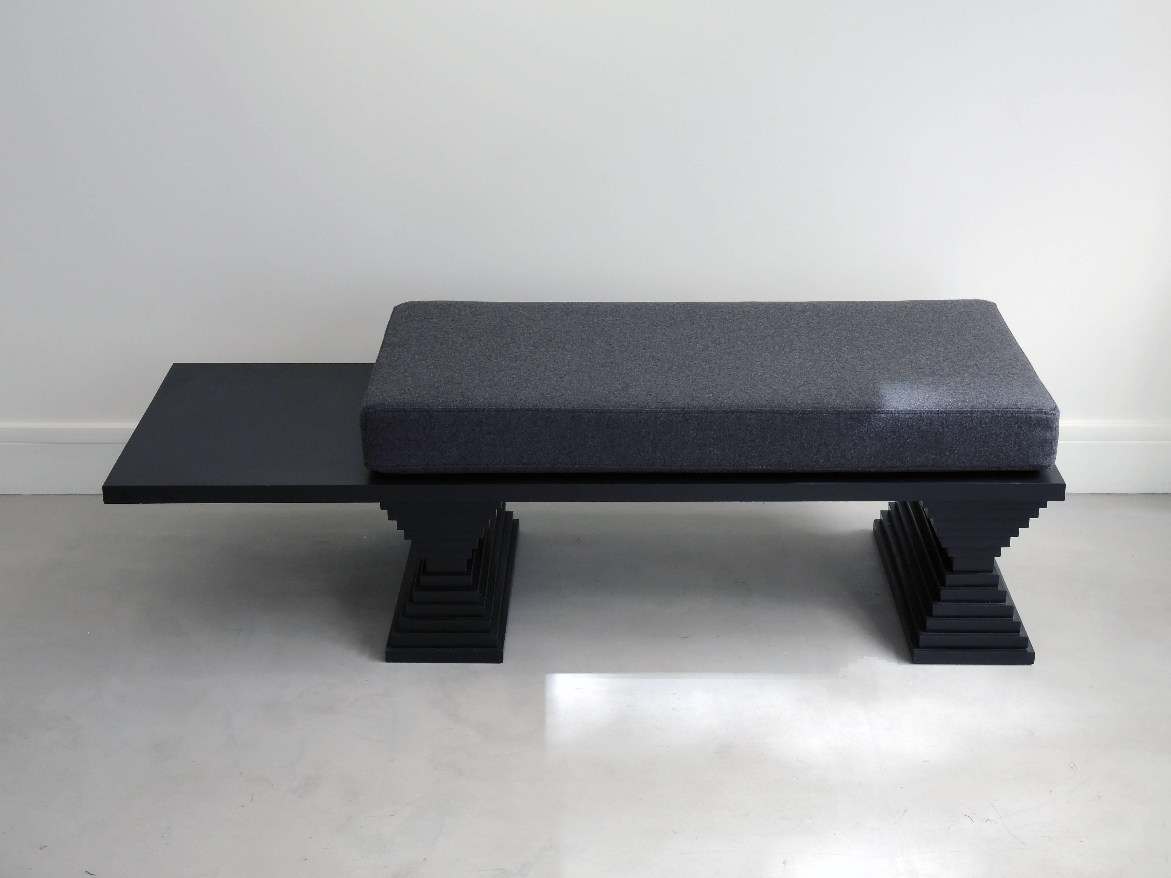 French Heka Contemporary Slate Bench by Léa Ginac For Sale