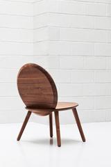Narcisse Contemporary Brass and Walnut Chair