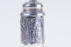 Storck & Sinsheimer Glass Silver Decanter