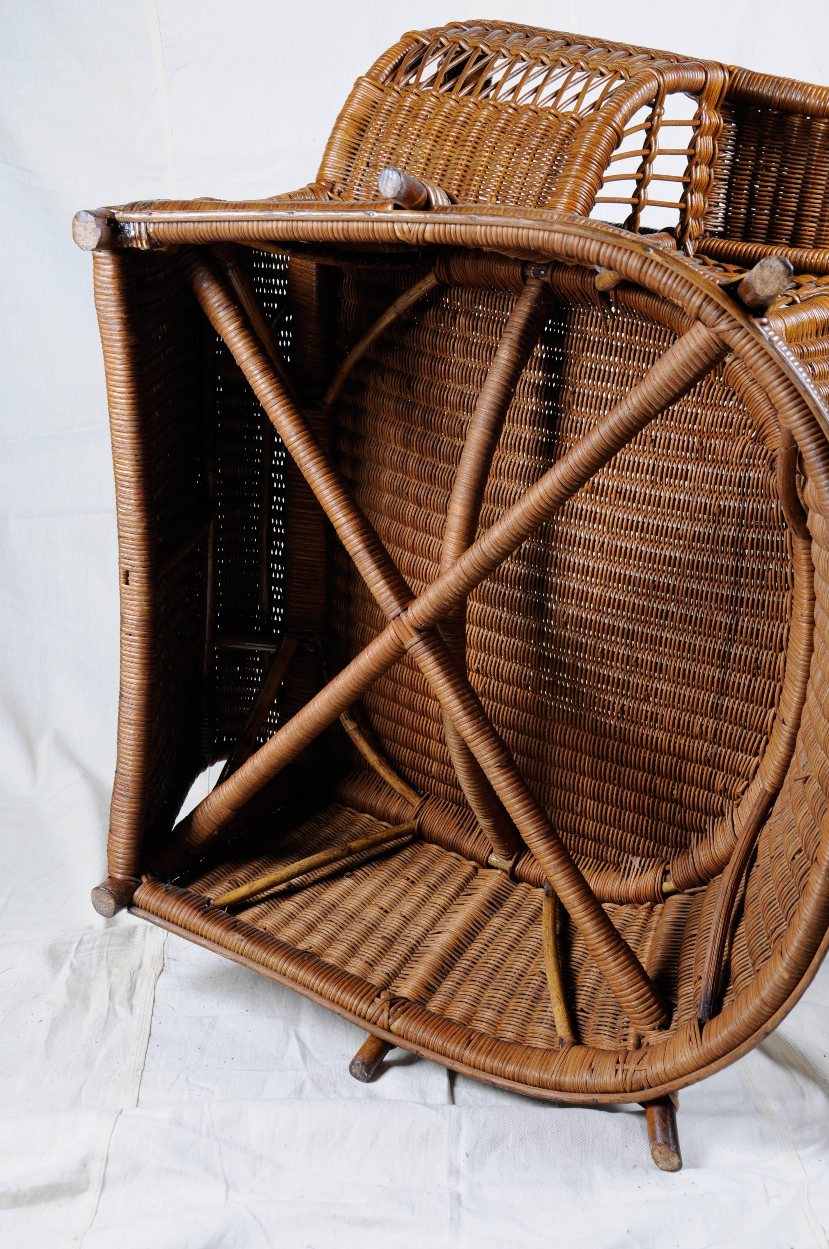 Early 20th Century Wicker Armchair by Dryad Harry Peach For Sale
