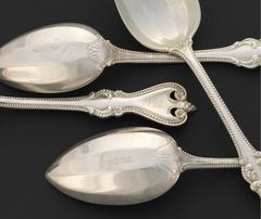 Six "Old Colonial" Sterling Silver Grape Fruit by Towle