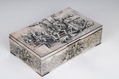 Continental Silver Plate Covered Rectangular Box