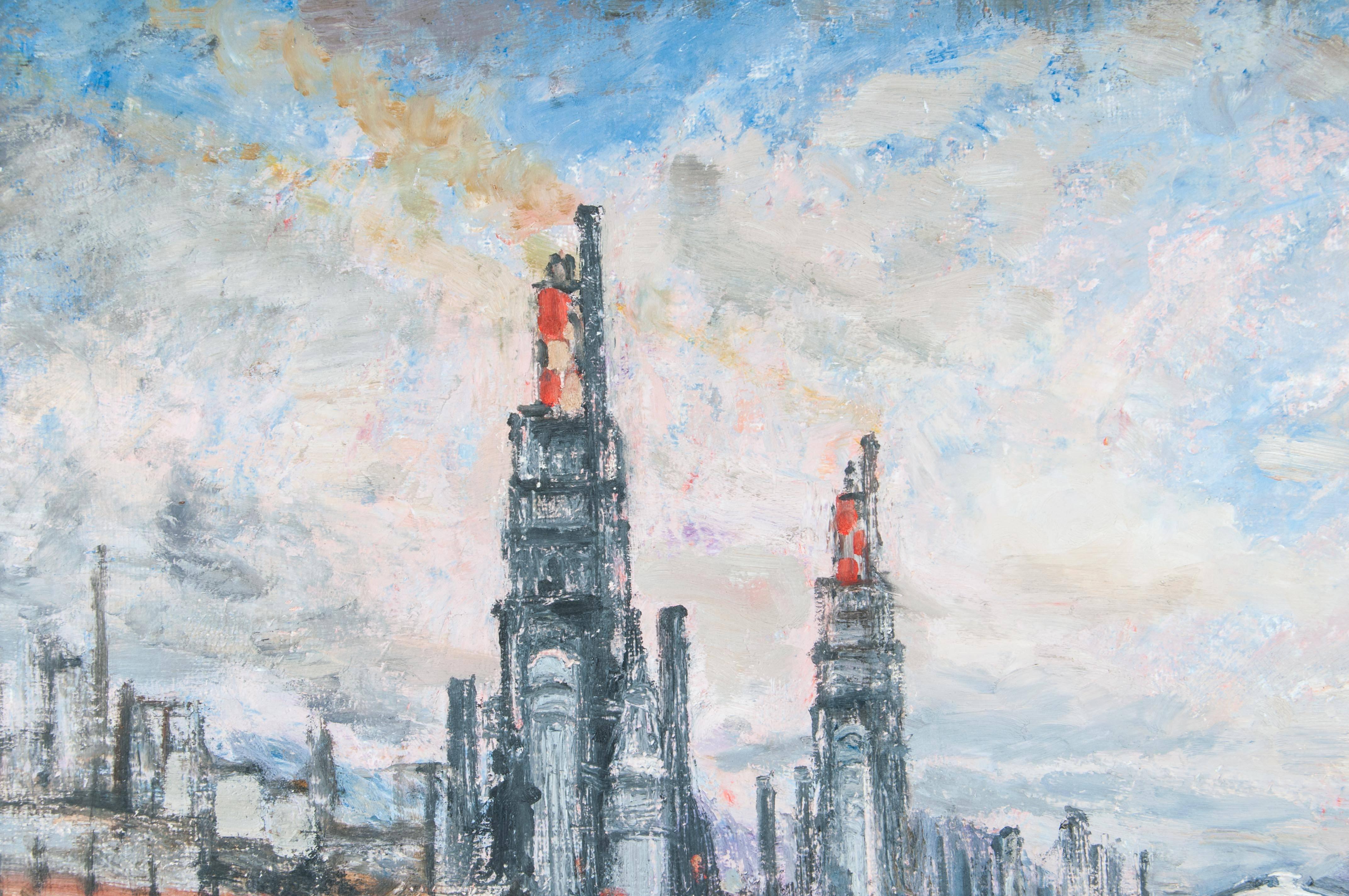 Canvas Richard Gordon Packer, an Industrial Landscape
